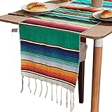 LOKOER Regenbogen Stranddecke Outdoor Plaid Stripe Mexikanische Matte Quaste Picknick Tischl?Ufer Tuch für Betten Reise Picknick Camping S