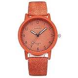 Einfacher Stil Frauen Schwarzes Leder High-End Blaues Glas Uhren Top-Marke wasserdichte Damenuhr Relogio F