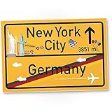 DankeDir! New York City Kunststoff Schild Geschenk für sie - New York Amerika Reise süße Deko NYC Fans Wanddeko Türschild Mädchen Wohnung Geschenkidee Geburtstagsgeschenk Freundin Party Dek