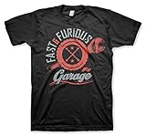 Fast & Furious 8 T-Shirt The Fate of The Furious Garage, Schwarz (M)