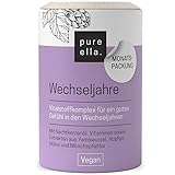 Pure Ella Wechseljahre - Vitalstoffkomplex für Frauen bei Symptomen der Wechseljahre - Enthält Nachtkerzenöl, Yamswurzel und Mönchspfeffer - Natürlich, hormonfrei, vegan - 60 Menopause Kap
