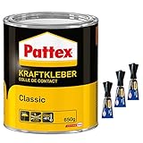Pattex Kraftkleber Classic, extrem starker Kleber für höchste Festigkeit, Alleskleber für den universellen Einsatz, Spar-Set mit 1x 650g und 3x 1g Sekundenkleber Pattex Ultra Gel, 9HPCL6CP1X