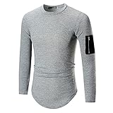 Langarm Herren Herbst Winter Klassisch Mode Einfarbig Rundhals Herren Shirt Modern Urban Basic Slim Fit Herren Base Shirt Täglich Casual Zuhause Herren F