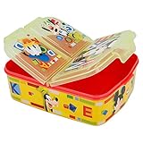 Micky Maus Kinder Brotdose mit 3 Fächern, Kids Lunchbox,Bento Brotbox für Kinder - ideal für Schule, Kindergarten oder F