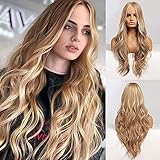 Esmee 24 Zoll Lange lockige Haar Perücken für Frauen Ash Blonde Natürlich synthetische Haar Perücke M