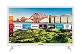 Telefunken XH24J501V-W 24 Zoll Fernseher (Smart TV inkl. Prime Video / Netflix / YouTube, HD ready, 12 Volt, Works with Alexa, Triple-Tuner) [Modelljahr 2021]