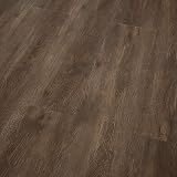 TRECOR Klick Vinylboden RIGID-SPC Designboden Massivdiele 5,0 mm stark mit 0,50 mm Nutzschicht - Sie kaufen 1 m² - WASSERFEST - Bitte gewünschte Menge eintragen (Vinylboden, Räuchereiche)
