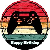 Essbarer Tortenaufleger Gaming // Tortendeko für Computerspieler, Gamer, Geburtstag // 20cm (Oblatenpapier)