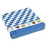 Oktoberfest Servietten Bayern Papierservietten 20 Stk. Wiesn Motivservietten Bierzelt Dekoservietten Partyservietten Tischdeko Bayernraute Dekoration Accessoires Partydeko Bay