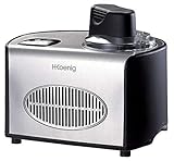 H.Koenig professionelle Eismaschine HF250 - Elektrisch - 1,5 L - 150 W - Kühlfunktion - Schnelle Zubereitung - Eis, Frozen Joghurt und Sorb