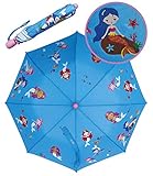 HECKBO Kinder Magic Regenschirm Meerjungfrau – wechselt bei Regen die Farbe – Mädchen Faltregenschirm: passt in jeden Schulranzen – mit Reflektorstreifen – Holzgriff, Schutzkappen & Schutzhü