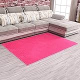 RTYUIO Universal Teppiche, Teppiche für Wohnzimmer,Flächenteppiche Flauschiger Teppich Schlafzimmer Teppich Rose Rot Kurzhaar Rechteckig Poly