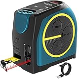 Massband Laser Entfernungsmesser, DTAPE Entfernungsmesser Digital,Maßband Laser Messgerät Entfernung mit LCD Hintergrundbeleuchtung