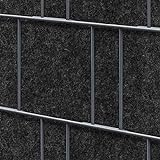 Milano (anthrazit) - Design Vlies Sichtschutz Streifen für Doppelstabmattenzaun inkl. Klemmschienen - PVC
