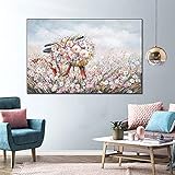 ASDASH wandbilder wohnzimmerBlumen Und Fahrrad Bild Bilder Auf Leinwand Kunstdruck Nordic Leinwand Bild Poster Für Wohnzimmer Home Schlafzimmer Dekor60x80cm x1 R