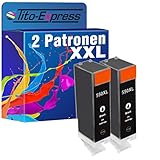 Tito-Express PlatinumSerie 2 Patronen kompatibel mit Canon PGI-550 Black | Geeignet für Pixma MG-5450 MG-5550 MG-5650 MG-5650 MG-5655 MG-6350 MG-6420 MG-6450 MG-6650 MG-7120 MG-7150 MG-7550