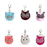 Kaimeilai Schlüsselanhänger Eule Anhänger, Schlüsselanhäneger Eule Eule Anhänger Fluffy Owl Keychain, Faux Kaninchenfell Ball Tasche Auto Anhänger, ideal als Mitgebsel oder für Geburtstag
