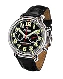Chronograph Herren Fliegeruhr Moscow Nights Mechanisches Handaufzugswerk