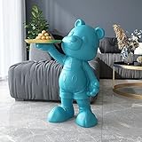 zlw-shop Statuen Home Decor Panda Resin Figur Statue Ornamente Skulptur Wohnzimmer Große Landung Home Lagerung Engel Figur (Type : Blue)