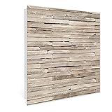 banjado® Großer Schlüsselkasten aus Glas - Schlüsselbox 30cm x 30cm mit 50 Haken - Motiv Steinplatten - Schlüsselschrank für Schlüsselaufbewahrung mit beschreibbarer Glastür als Magnettafel nutzb