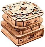 N/A Davy Jones 'Locker, Kinder DIY Holz Puzzle Box, Einzigartiges Puzzle Escape Spiel, Gehirn Teaser/Puzzle/Dekompressionsentschlüsselung Spielzeug, (Farbe: Davy Jones' Locker)