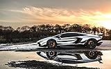 XYYHJK DIY 5D Diamond Painting Bilder Lamborghini Aventador car Poster Kinder und Erwachsene Diamant gemälde Art Set runde vollbohr Crystal Strass Stickerei kunsthandwerk für Home Wand Decor 40x60