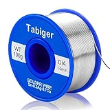 Tabiger Lötzinn, Bleifreies Lot Lötdraht mit Kolophonium Kern (Rosin Core Solder) 97Sn-2Rosin-0.7Cu-0.3Ag, 1.0mm, 100g