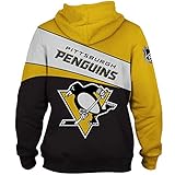 SryWj NFL-Kapuzenpullover, Pittsburgh Penguins-Anhänger, 3D-Gedruckter, gefärbter Pullover, geeignete Kleidung für Männer und F