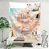 YYRAIN Nordic Polyester Home Wall Art Einfache Mode Atmosphäre Wohnzimmer Schlafzimmer Wandbehang Bankett Bar Wand Hintergrund Tuch Multifunktionales Strandtuch 91x59 Inch[230x150cm]