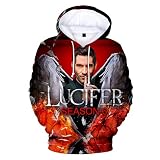 Hot TV Series Lucifer Staffel 6 Kapuzen-Sweatshirt Warm und Bequem Casual Fashion Streetwear Hoodies, F, XX-S