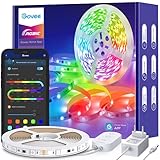 Govee LED Strip, RGBIC LED Streifen 5m, Musik Sync, Segmentcontrol, Farbwechsel, 64 Szenenmodus, Steuerbar via App, für Party, Zuhause, Schlafzimmer, TV, KücheDeko 5M