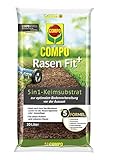 Compo Rasen Fit+, 5 in 1 Keimsubstrat, Für die Bodenverbesserung oder nach dem Vertikutieren, 20 Liter, 10 m² Grü