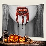 YYRAIN Halloween Wandteppich Home Wandbehang Gemälde Kinderzimmer Dekoration Tuch Bankett Party Wandaufkleber Tapisserie 150x130