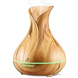 Aroma Diffuser Likemylux 400ml Ultraschall Öl Diffusor LED mit 7 Licht Farben Duftzerstäuber Duftlampe für Yoga Salon Spa Wohn-, Schlaf-, Bade-, Kinderzimmer H