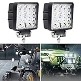 Ansobea LED Arbeitsscheinwerfer 2 Stück 48W Scheinwerfer LED Auto Zusatzscheinwerfer 12v Offroad Strahler Arbeitslicht für Traktor LKW Wasserdicht IP67 6500