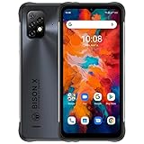 UMIDIGI Bison X10 Outdoor Smartphone 4GB + 64GB Android 11 Ohne Vertrag, 2021 Outdoor Handy mit Dual SIM NFC Helio P60 20MP Kamera 6150mAh Akku, 6,53' FHD EU Version Rugged Smartphone Schw