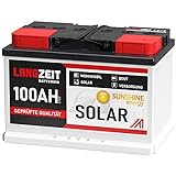 LANGZEIT Batterien Solarbatterie 100Ah 12V Wohnmobil Boot Wohnwagen Camping Schiff Batterie S