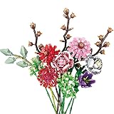 EAYOK Blumenstrauß Bausteine Modell, 1237 Teile 12 Blumen Pflanze Ziegel Modell Kreatives Spielzeug, Blumenstrauß Bausteine Modell für Kinder Erwachsene, Kompatibel mit Lego C