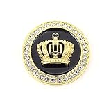 DJ Home Embleme 3D Metall Krone Diamant Auto Aufkleber Auto Emblem Abzeichen Abziehbilder für BMW Audi Nissan Kia Ford Toyota VW Honda Mazda Autozubehör Applikationen (Color Name : Gold Crown)