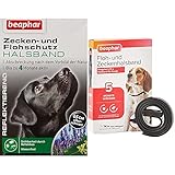 Zecken- & Flohschutz Halsband für Hunde | Zeckenschutz für Hunde | Reflektierendes Halsband gegen Zecken & Flöhe | Wasserfest | 1 STK & 17596 Floh- und Zeckenhalsband für Hunde, 60