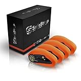 SafeStrap Spanngurte - Enorm robuste Zurrgurte - Nach EN 12195-2 - 4m Lange Ratschengurte mit 1600kg Kapazität [4 Stück in Schwarz/ Orange] (Orange)