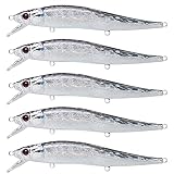 20pcs/Set 12cm 12g Minnow Crankbait Hard Fishing Lures Holographic Slow Sinking Jerkbaits with Weight Transfer Sy