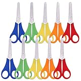 BESTZY Kinderschere, Vorschulschere, Schere mit Zentimeterskala, süße Sicherheitsschere, DIY Handgemachte Schere, Kreatives Basteln, Dekoration, DIY Fotodesign, 10 Stück