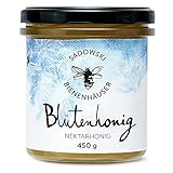 SADOWSKI BIENENHÄUSER Natürlicher Blüten-Honig | Natural Nektar von Premium Honig-Waben | Für Sandwiches, Haferflocken, Desserts, Smoothies und Tee | 450 g