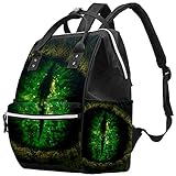 Wickeltasche, Rucksack, Tragetasche, große Kapazität, multifunktional, Unisex, cooler Dinosaurier, spielt Gitarre, Mehrfarbig 10