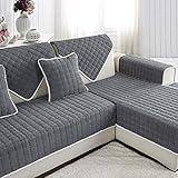 J-Kissen Eindickung Kurze Plüsch-Sofa Slipcover Cover, for Pet 1 Stück Sofa Mats Couch Abdeckung Anti-Rutsch-Möbel-Schutz, for 3 4 Cushion Sofa (Color : Gray, Size : 70x70cm(28x28inch))