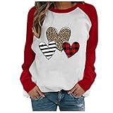 Damen Kleid Damen sexy schulterfreie Bluse v-Ausschnitt Mode Casual Loose unterhemd halber reißverschluss Trendige Oberteile Blumendruck sexy modische Herbst Winter leich(#T-Shirts-220118+14-A31, L)