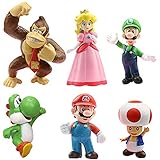 Miotlsy Super Mario Spielzeug Super Mario Brothers Mini Figuren Set Donkey Kong Toad Mario Luigi Yoshi Peach Mario Bros Actionfiguren Mario PVC Spielzeugfig