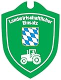 KLK Unisex – Erwachsene Landwirtschaftlicher Einsatz Bayern Autoschild, Grün, One S