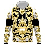 Unisex 3D Neuheit Druck Hoodies Hoodie Kapuzenpullover Kapuzenjacke Kapuzenpullis Sweatshirt Pullover Pulli Langarm Mit Taschen Kapuze Für Herren Damen Geometrisch Weiß Gelb